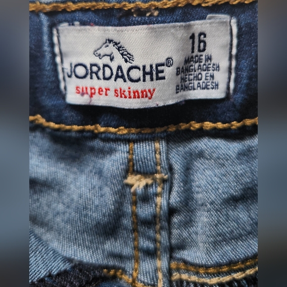 Jordache Super Skinny Girl's Denim Jeans Size 16 - Picture 5 of 6